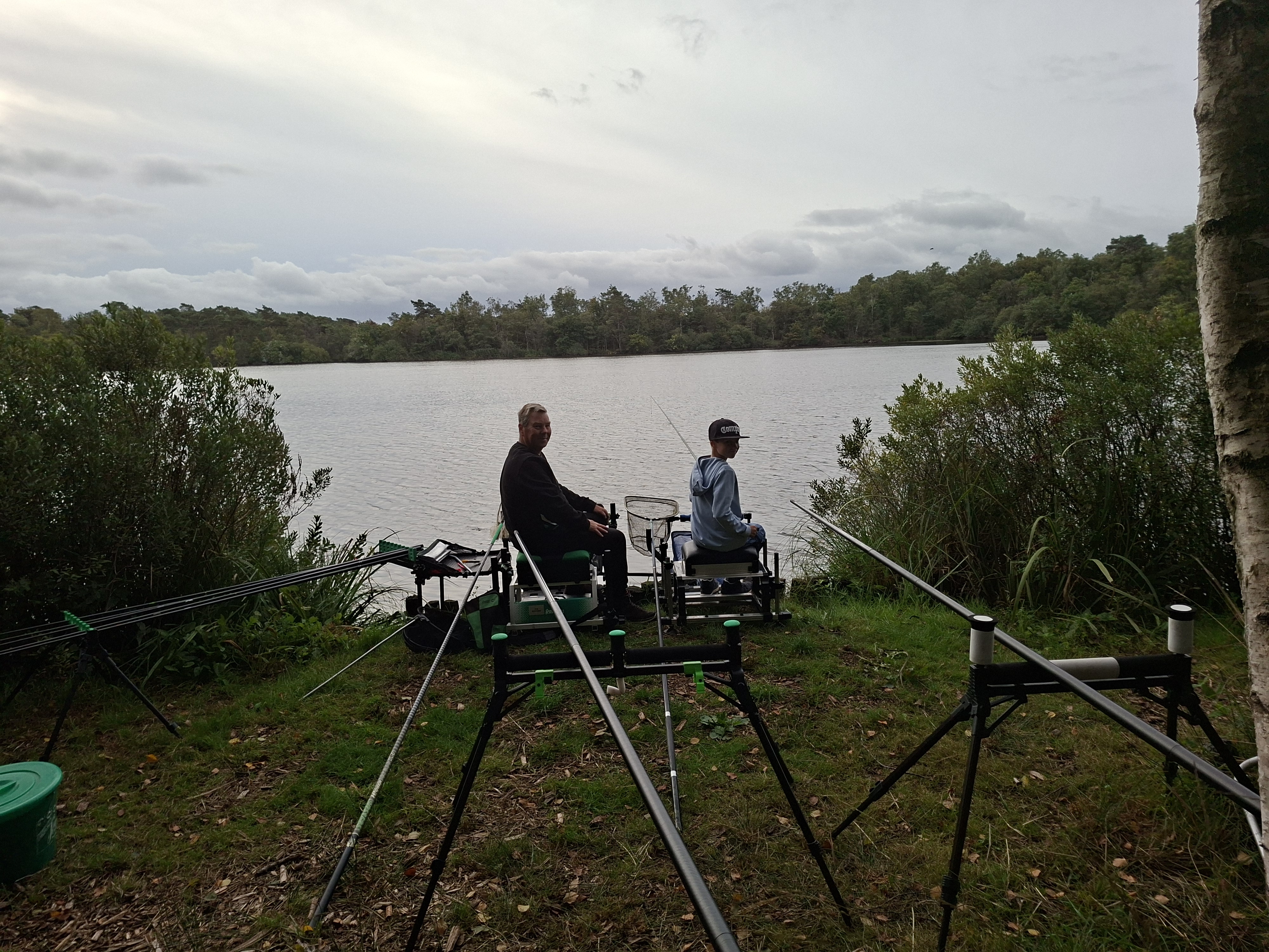 Vader Jos en Zoon Jasper voor aanvang van het Koppelconcours